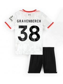 Billige Liverpool Ryan Gravenberch #38 Tredjedraktsett Barn 2024-25 Kortermet (+ Korte bukser)